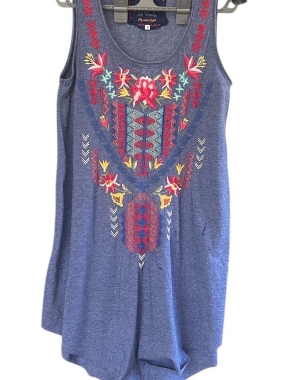 Johnny Was Etienne Easy Embroidered Boho Tunic Dress  Size S